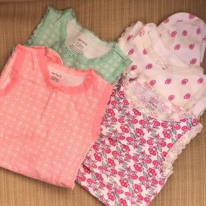4 short sleeve bodysuits